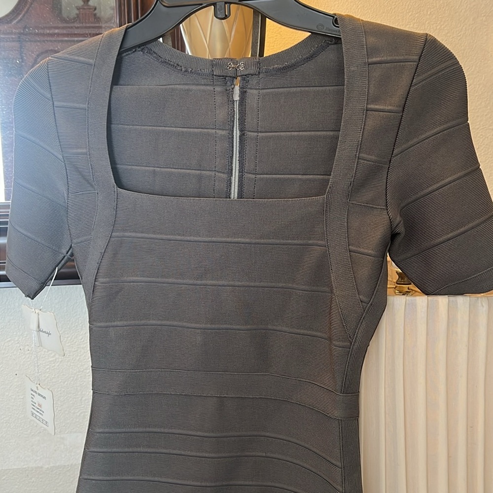 CelebritStyle Grey Bodycon Dress NWT - Picture 3 of 9